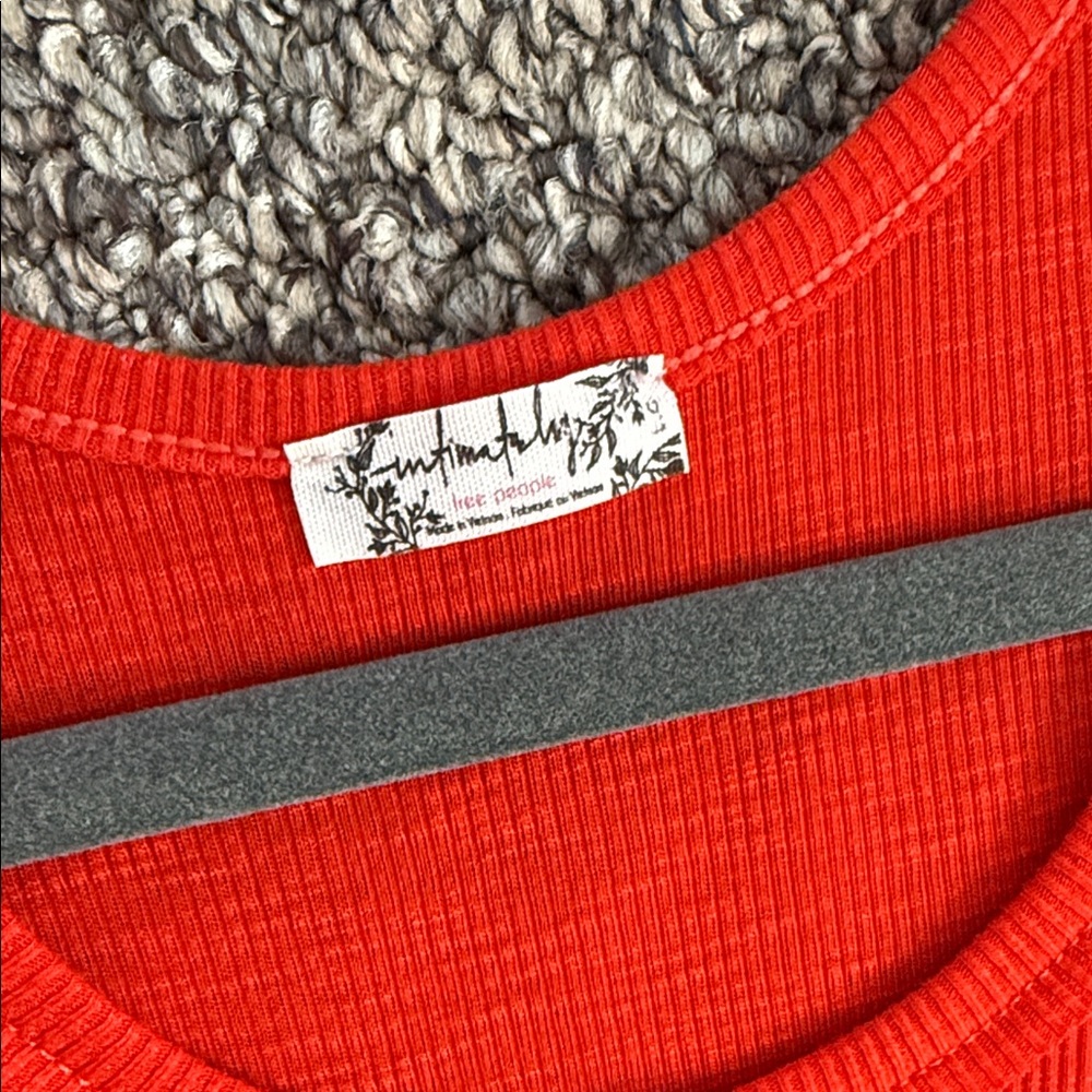 Free People Intimately Vibrant Red Tank Top - Picture 2 of 3